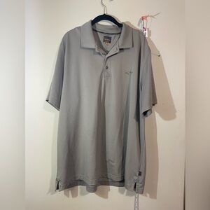 Greg Norman Men’s Golf Polo X-Large Gray Tasso Elba Five Iron  great condition‎